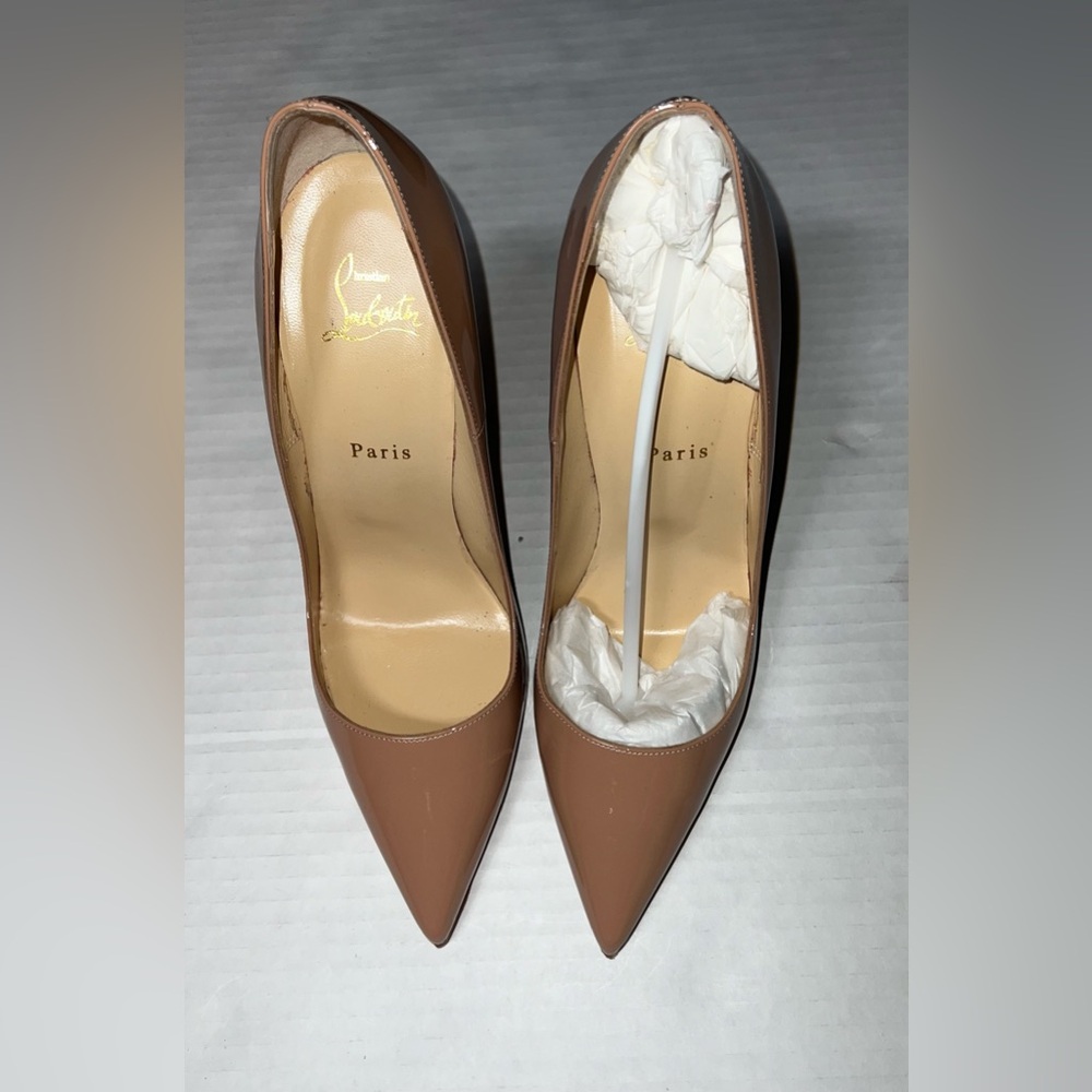CHRISTIAN LOUBOUTIN: So Kate 120mm, Nude/Blush, Patent, Size 41, MSRP - $795